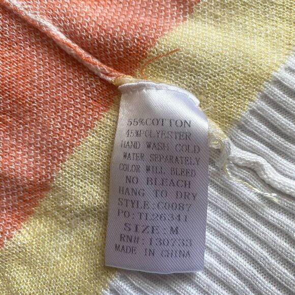 Umgee Southwestern Print Rainbow Cardigan Fringe Waterfall Front Size Medium - Picture 5 of 5